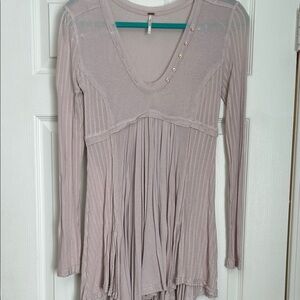 Free People Mauve Long Sleeve Tunic